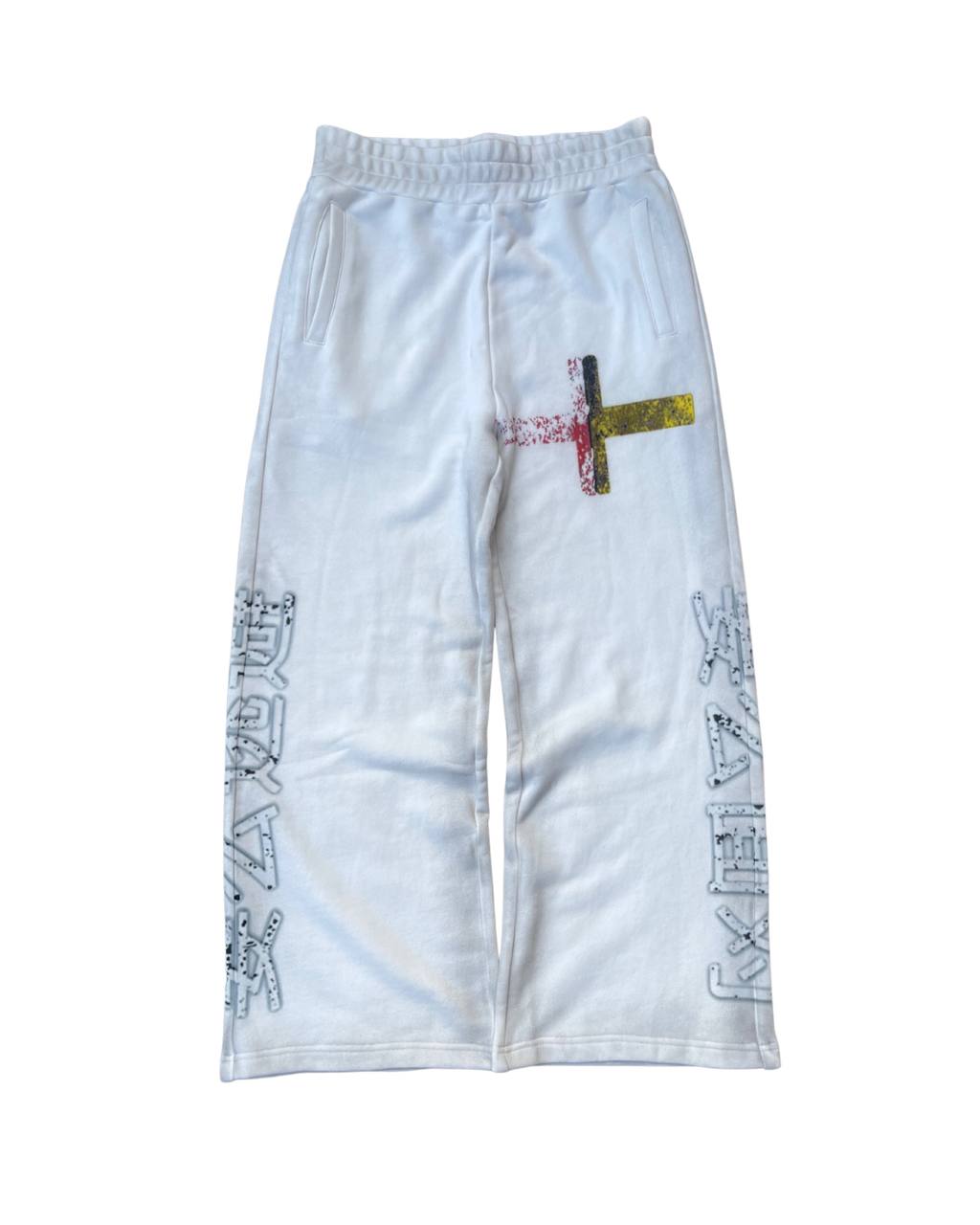 "through pain" sweats white