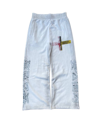 "through pain" sweats white