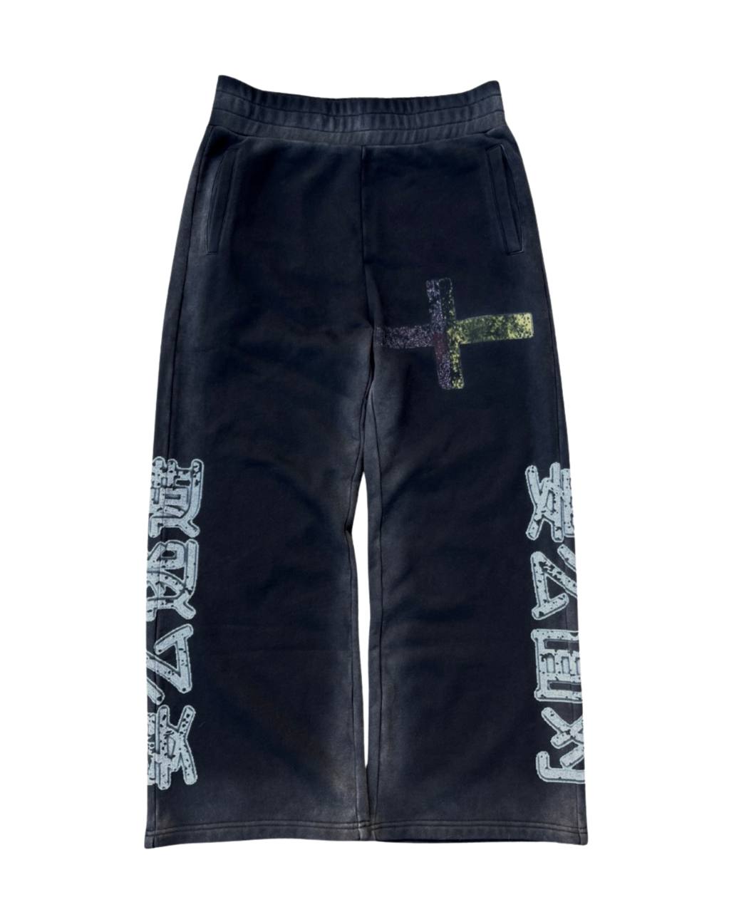 "through pain" sweats black